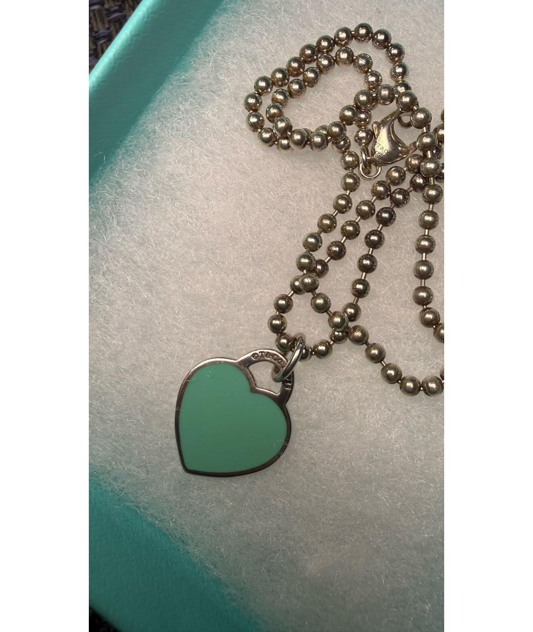 TIFFANY&CO Белая серебряная подвеска, фото 4