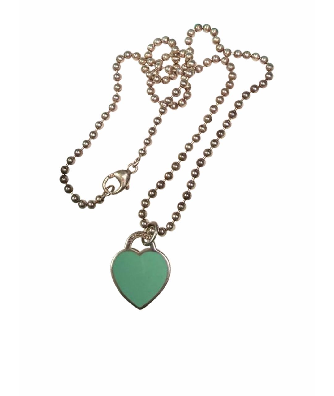 TIFFANY&CO Белая серебряная подвеска, фото 1