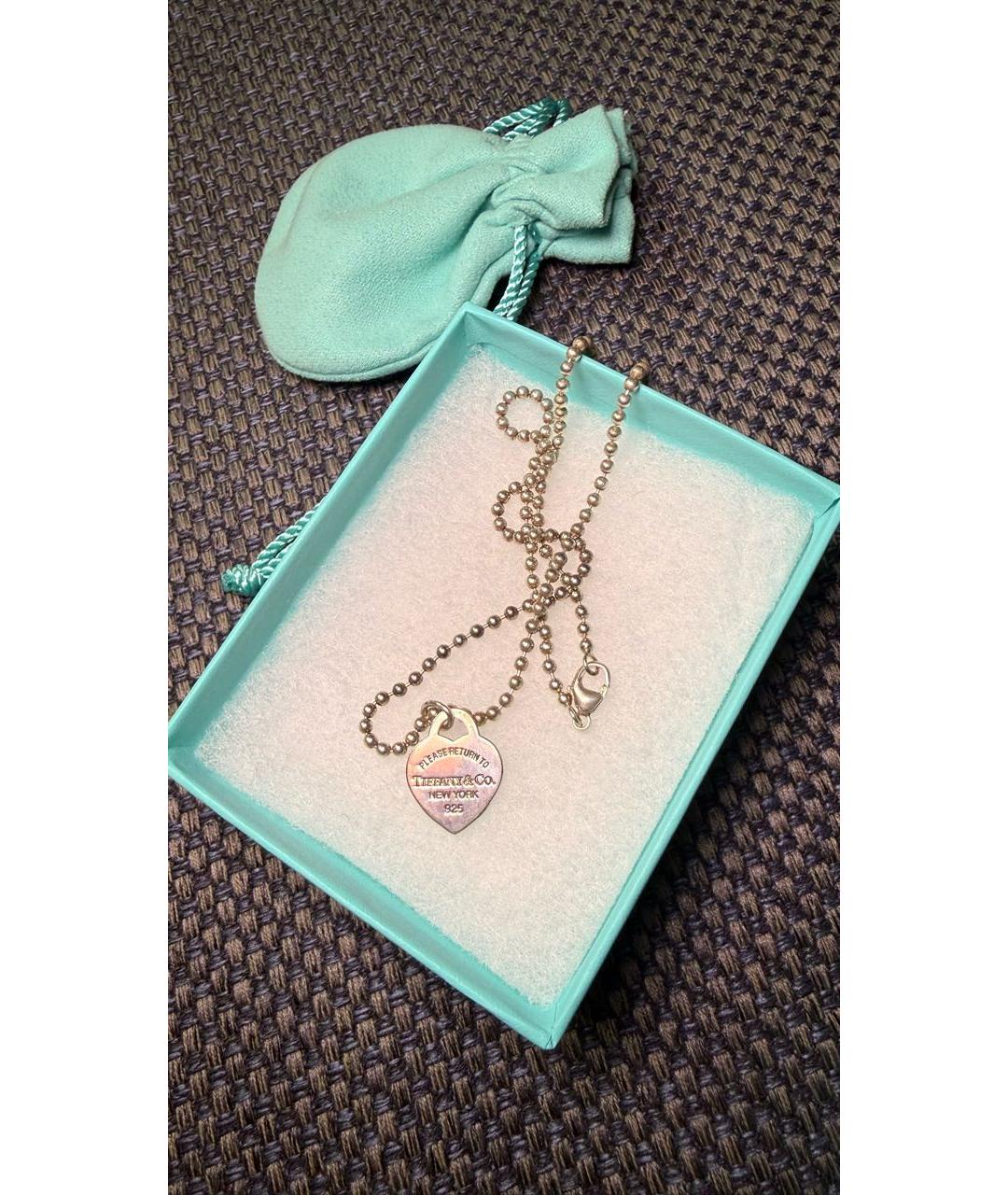 TIFFANY&CO Белая серебряная подвеска, фото 3