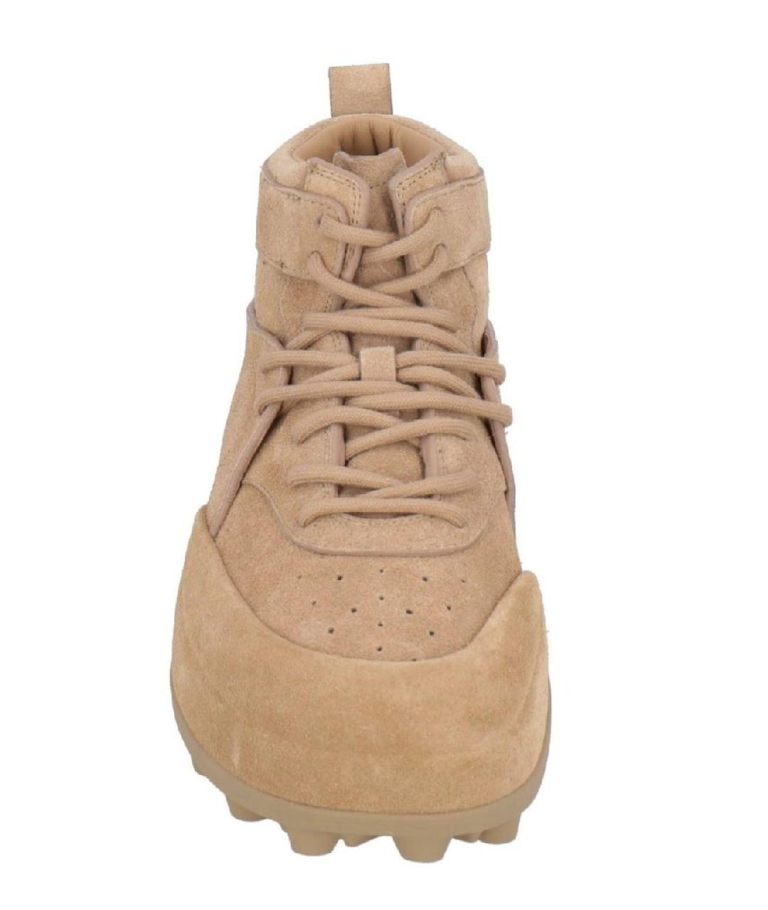 JIL SANDER Бежевые кожаные кроссовки, фото 4