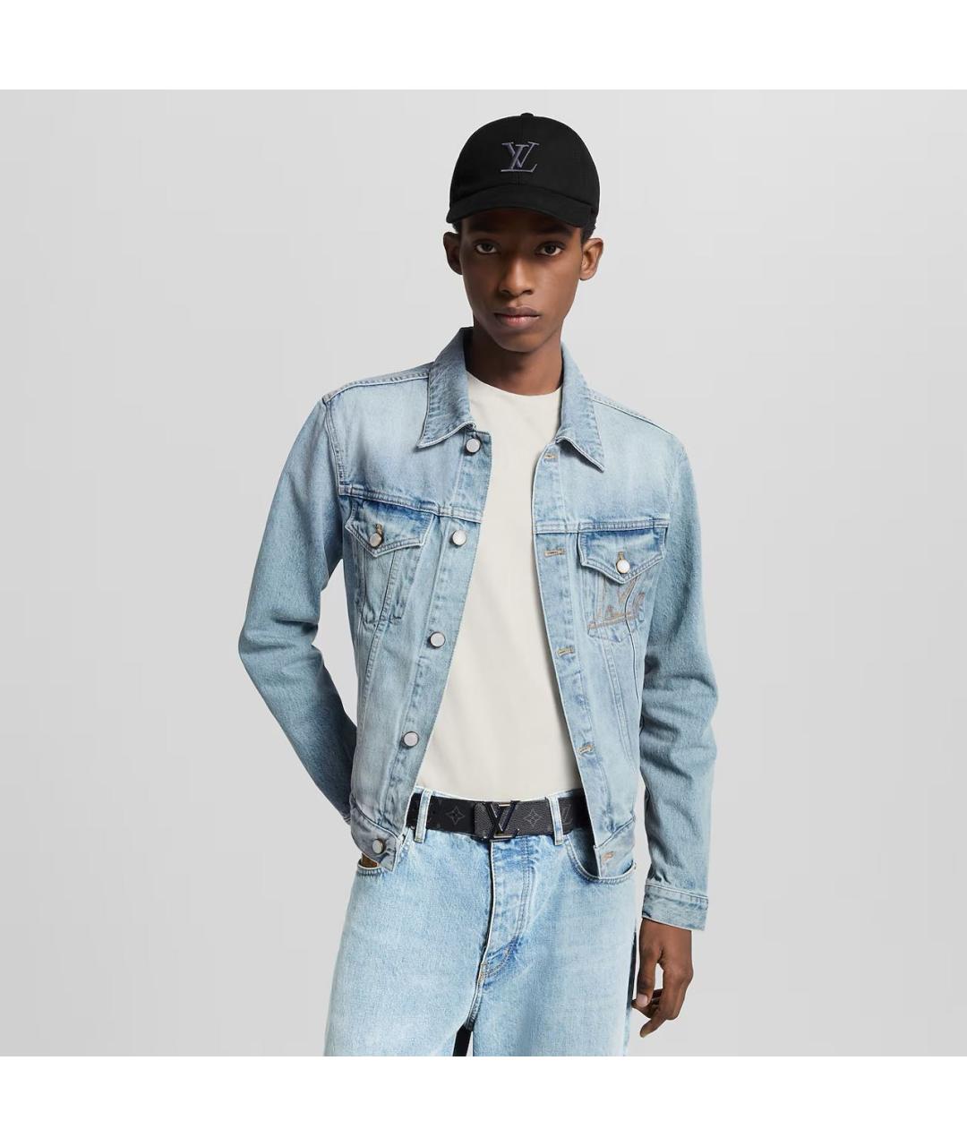 LOUIS VUITTON Черный кожаный ремень, фото 4