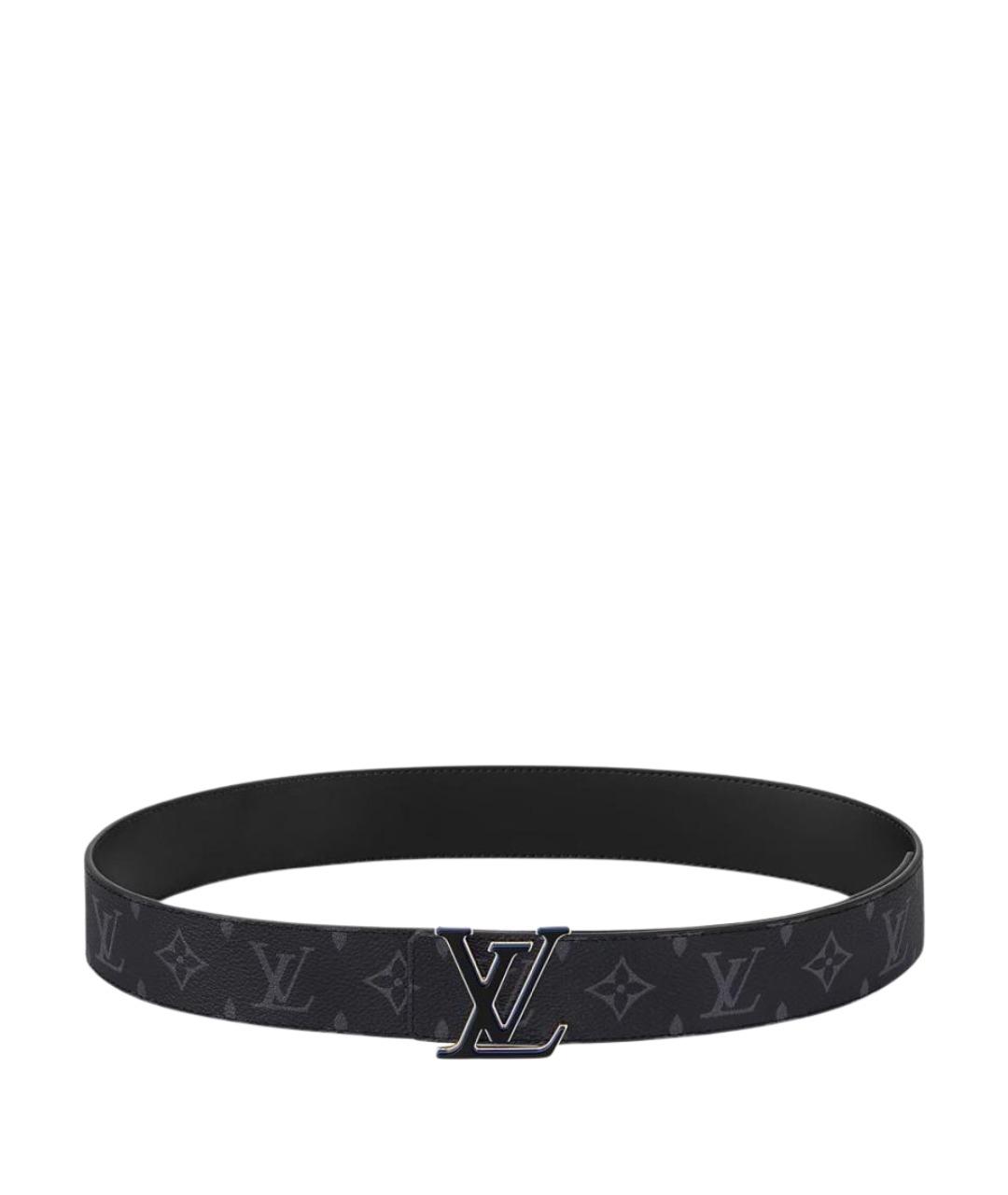 LOUIS VUITTON Черный кожаный ремень, фото 1