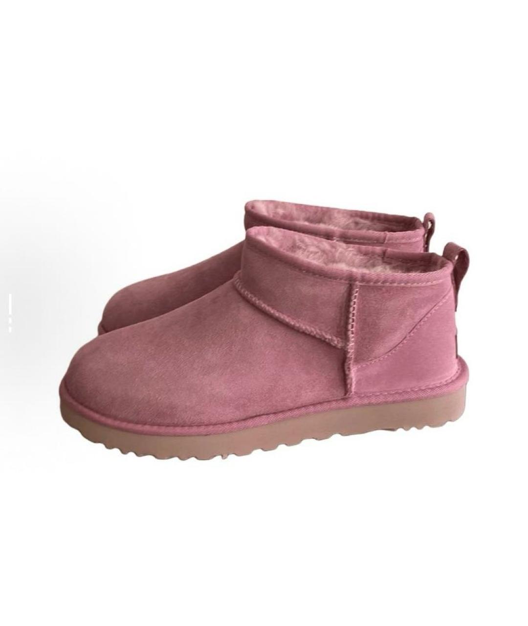 UGG AUSTRALIA Розовые замшевые ботинки, фото 2