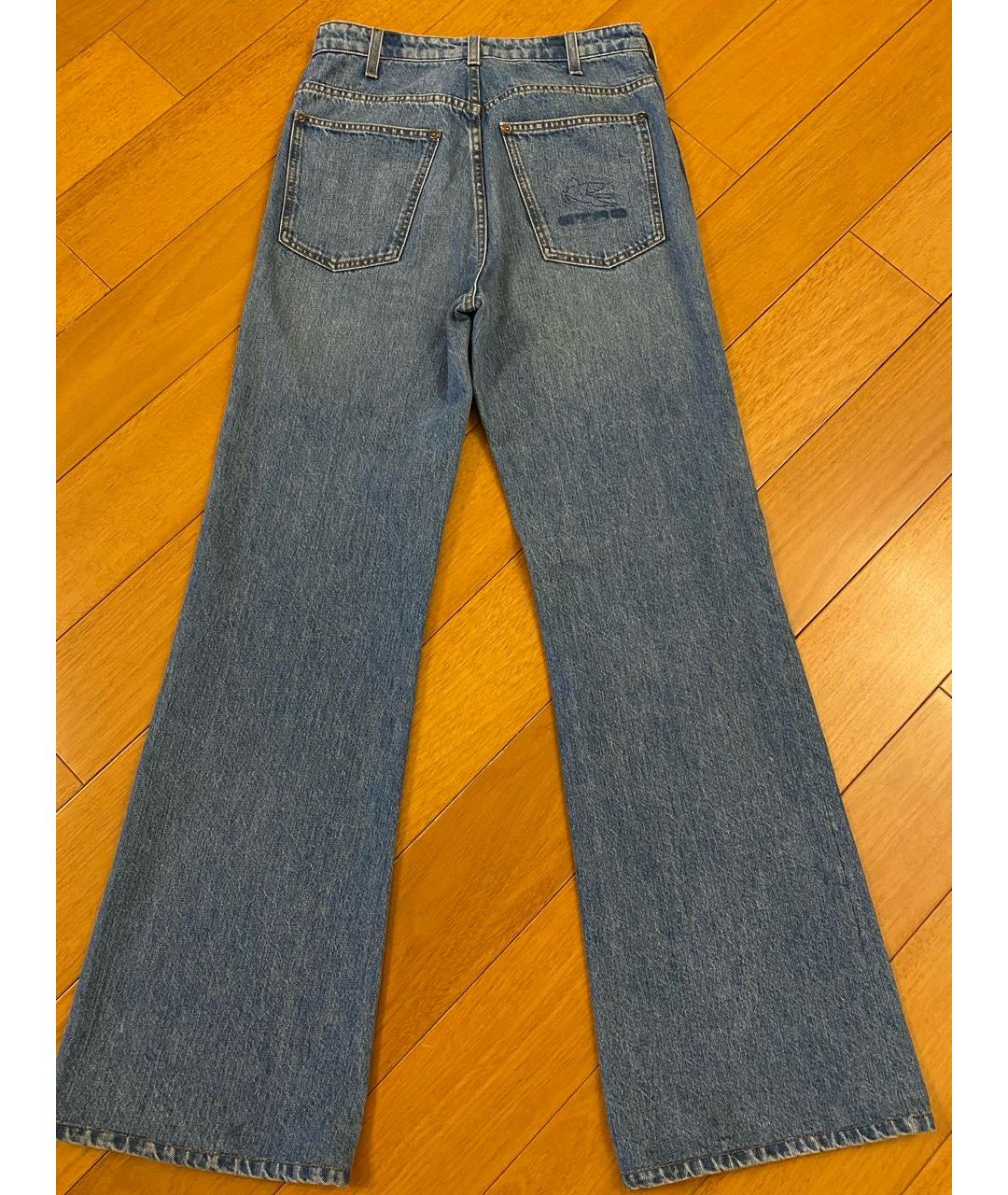 ETRO Синие хлопковые джинсы клеш, фото 2