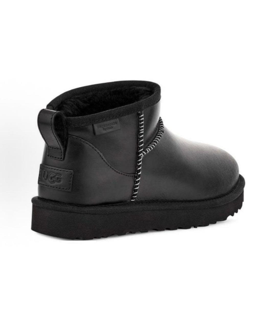 UGG AUSTRALIA Черные кожаные ботинки, фото 4