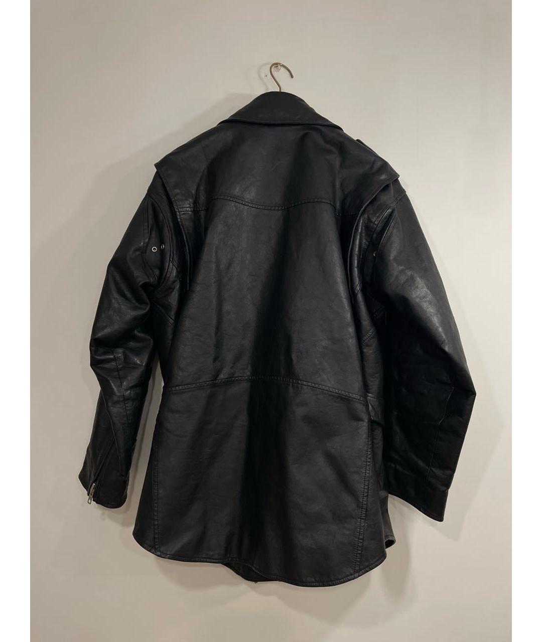 BALENCIAGA Черная кожаная куртка, фото 2