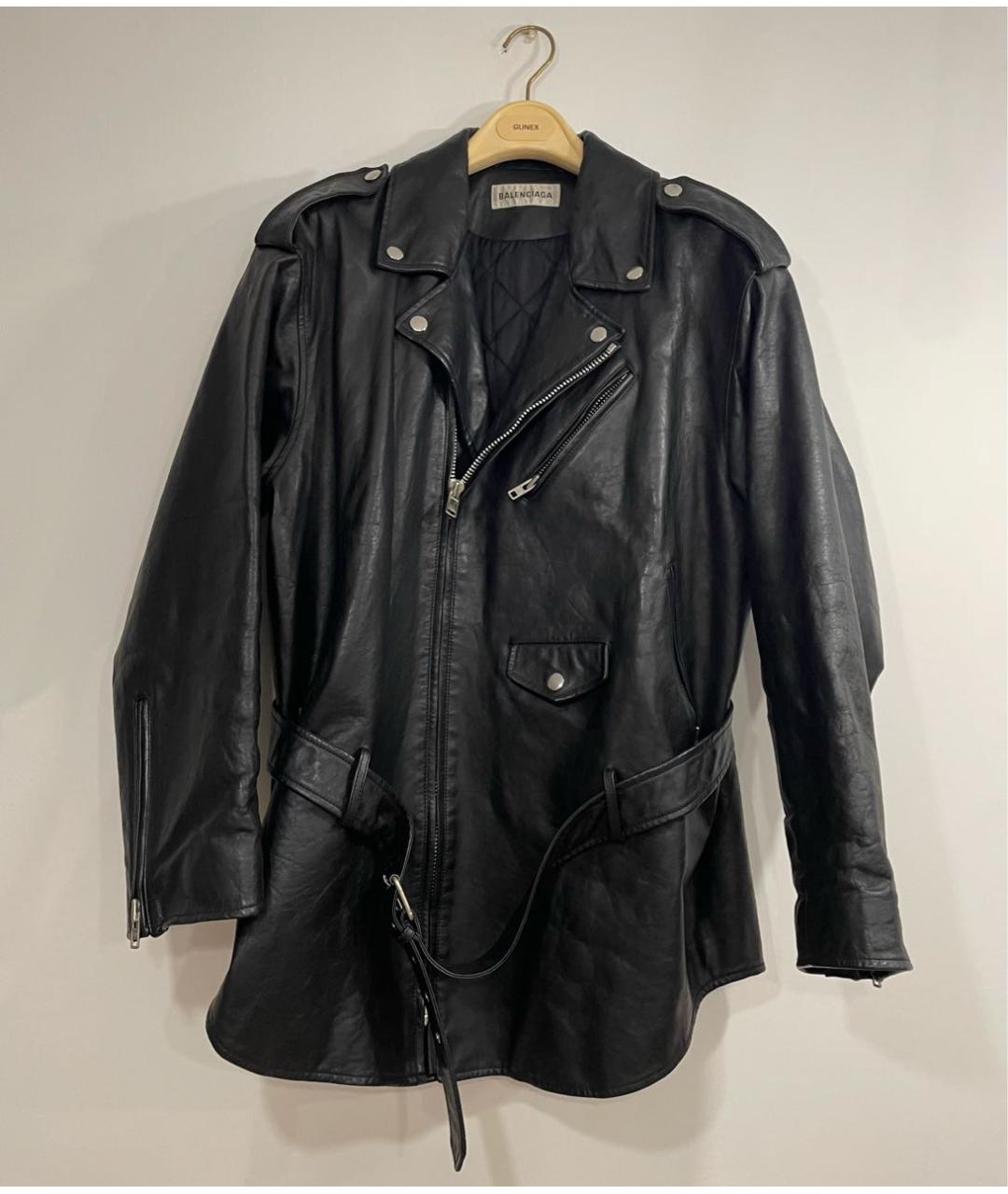 BALENCIAGA Черная кожаная куртка, фото 9