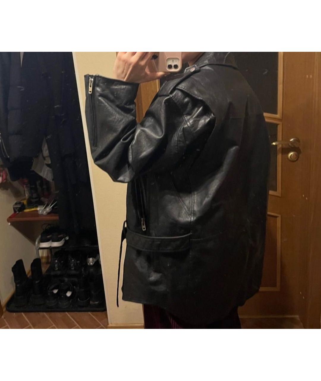 BALENCIAGA Черная кожаная куртка, фото 6