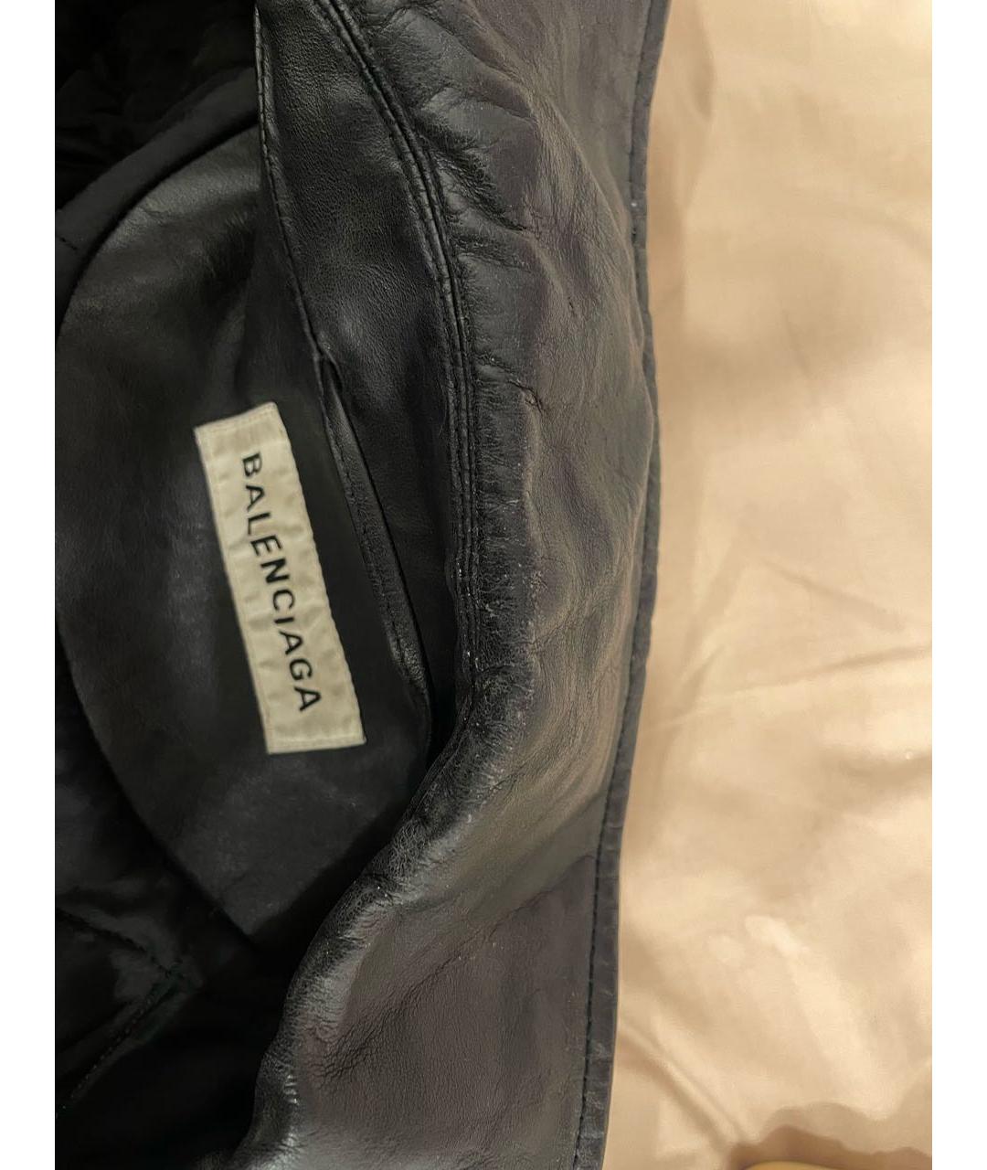 BALENCIAGA Черная кожаная куртка, фото 8