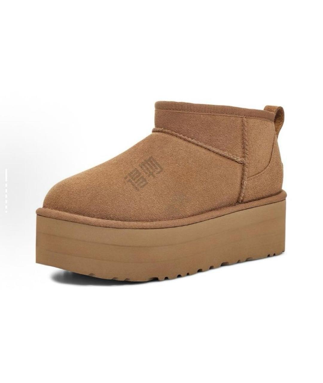 UGG AUSTRALIA Бежевые замшевые ботинки, фото 2