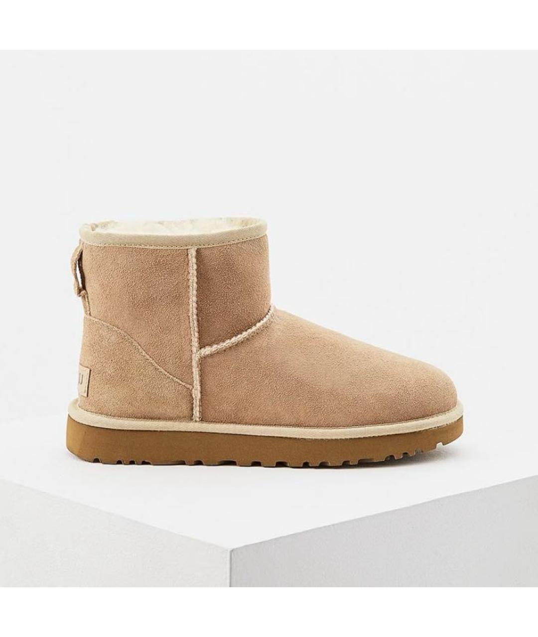 UGG AUSTRALIA Бежевые замшевые ботинки, фото 5