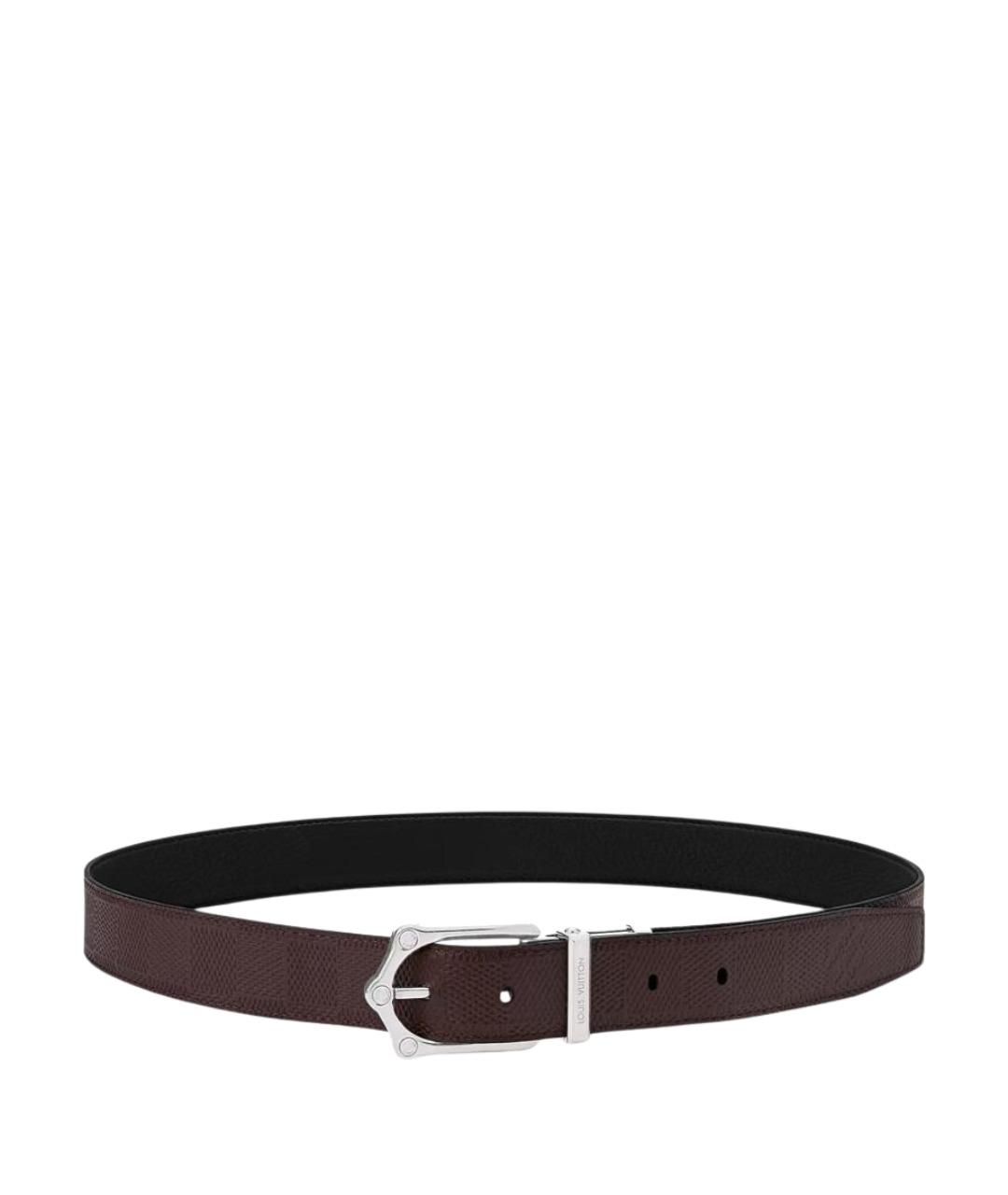 LOUIS VUITTON Коричневый кожаный ремень, фото 1