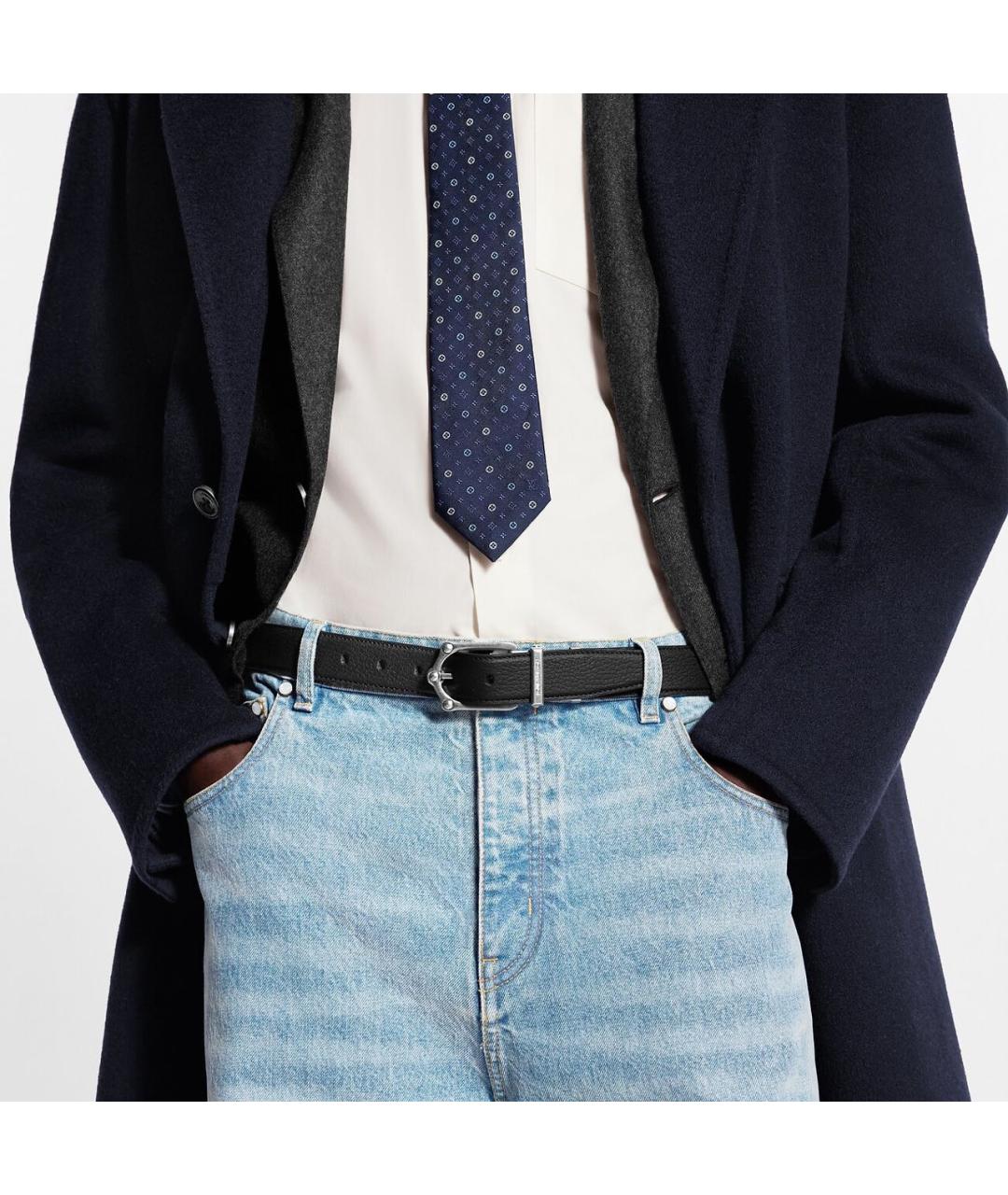 LOUIS VUITTON Коричневый кожаный ремень, фото 4