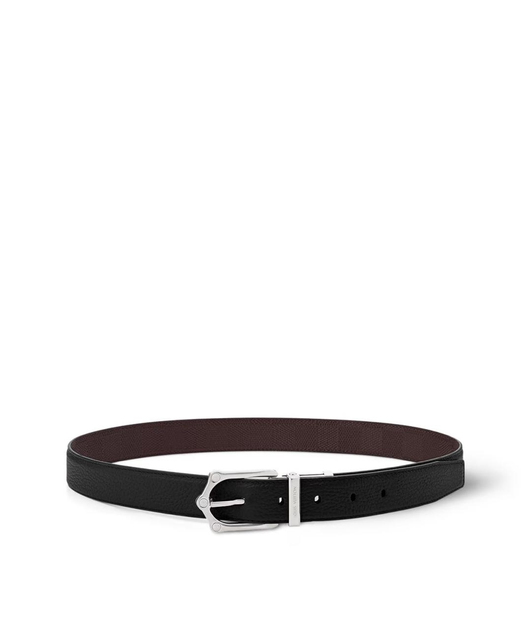 LOUIS VUITTON Коричневый кожаный ремень, фото 3