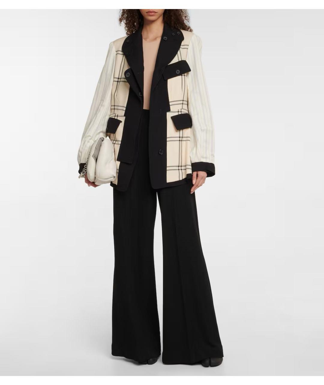 MAISON MARGIELA Бежевый шерстяной жакет/пиджак, фото 3