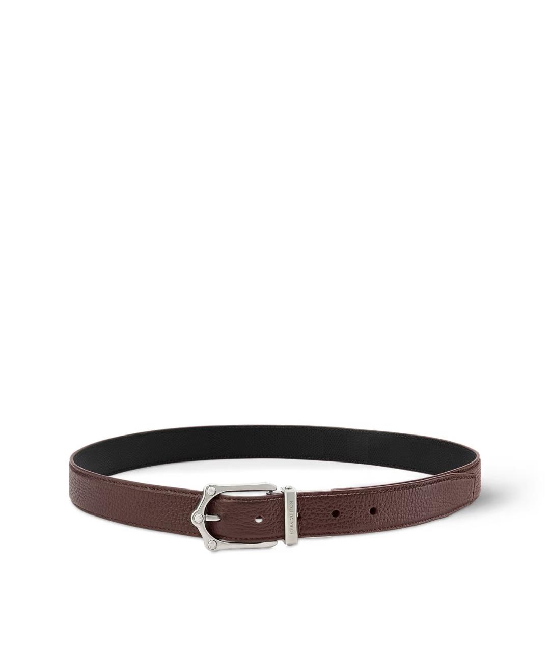 LOUIS VUITTON Черный кожаный ремень, фото 4