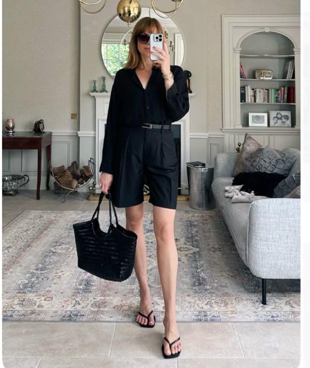 Dragon Diffusion Черная кожаная сумка с короткими ручками, фото 4