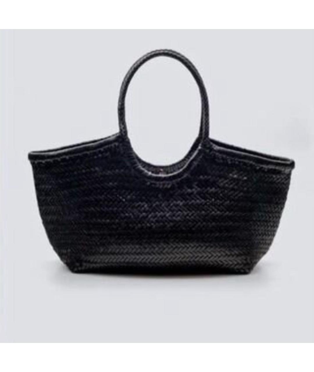 Dragon Diffusion Черная кожаная сумка с короткими ручками, фото 8