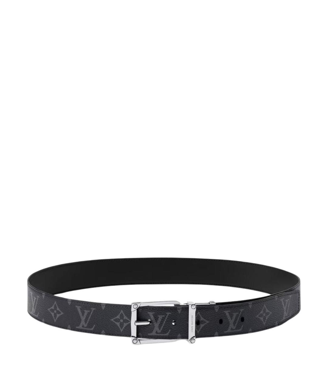 LOUIS VUITTON Черный кожаный ремень, фото 1