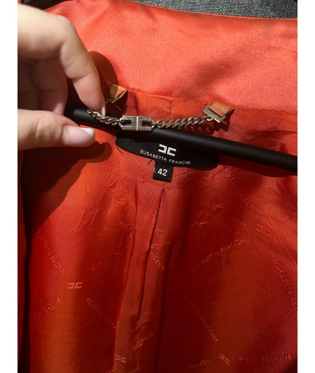 ELISABETTA FRANCHI Коралловая куртка, фото 3