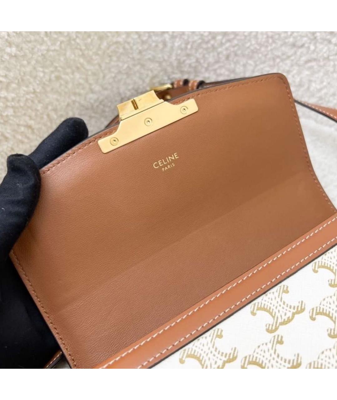 CELINE Белая сумка через плечо, фото 3