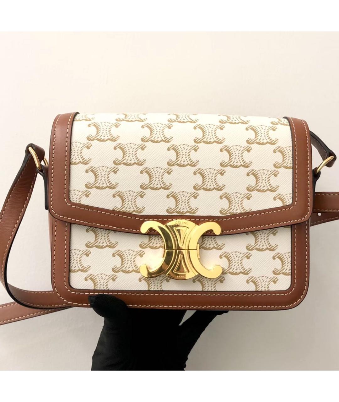 CELINE Белая сумка через плечо, фото 4