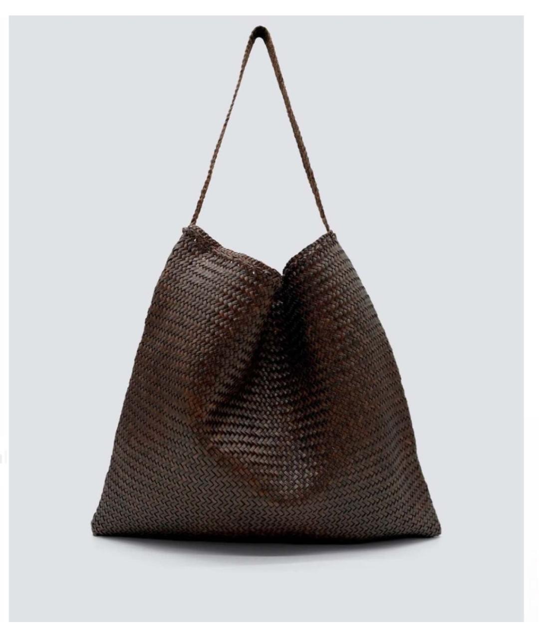 Dragon Diffusion Коричневая кожаная сумка тоут, фото 4