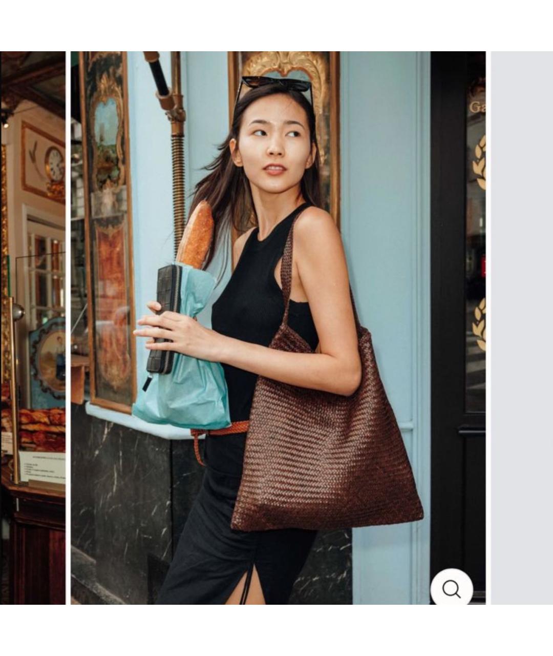 Dragon Diffusion Коричневая кожаная сумка тоут, фото 2