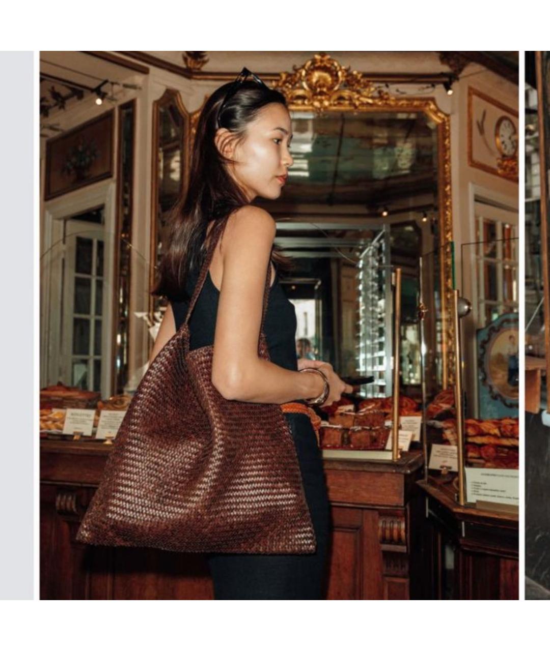 Dragon Diffusion Коричневая кожаная сумка тоут, фото 3