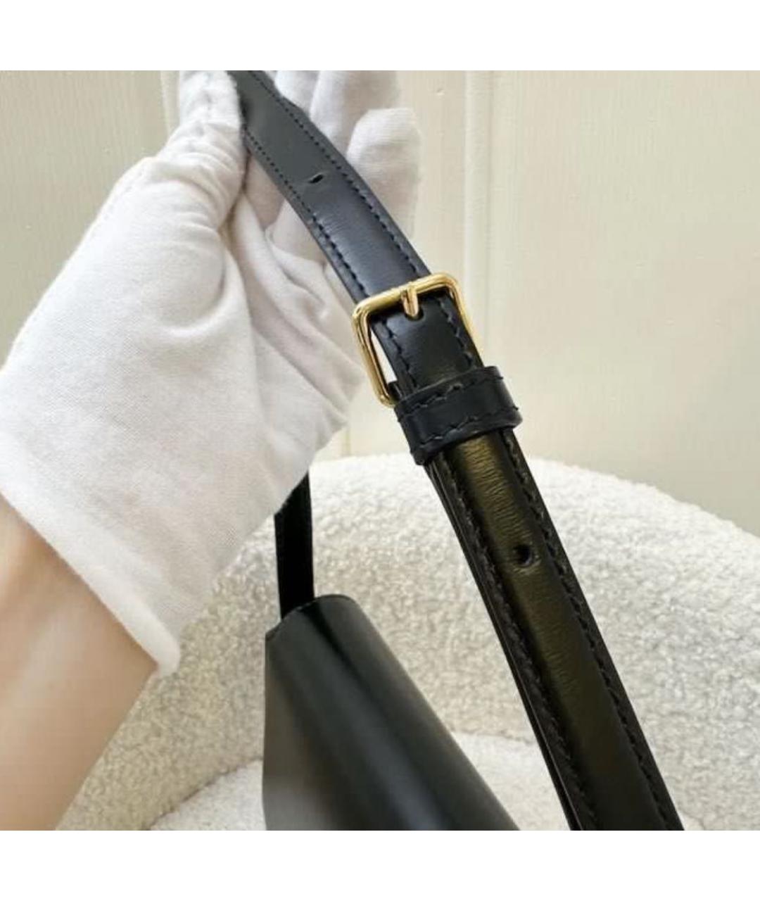 CELINE Черная кожаная сумка через плечо, фото 2