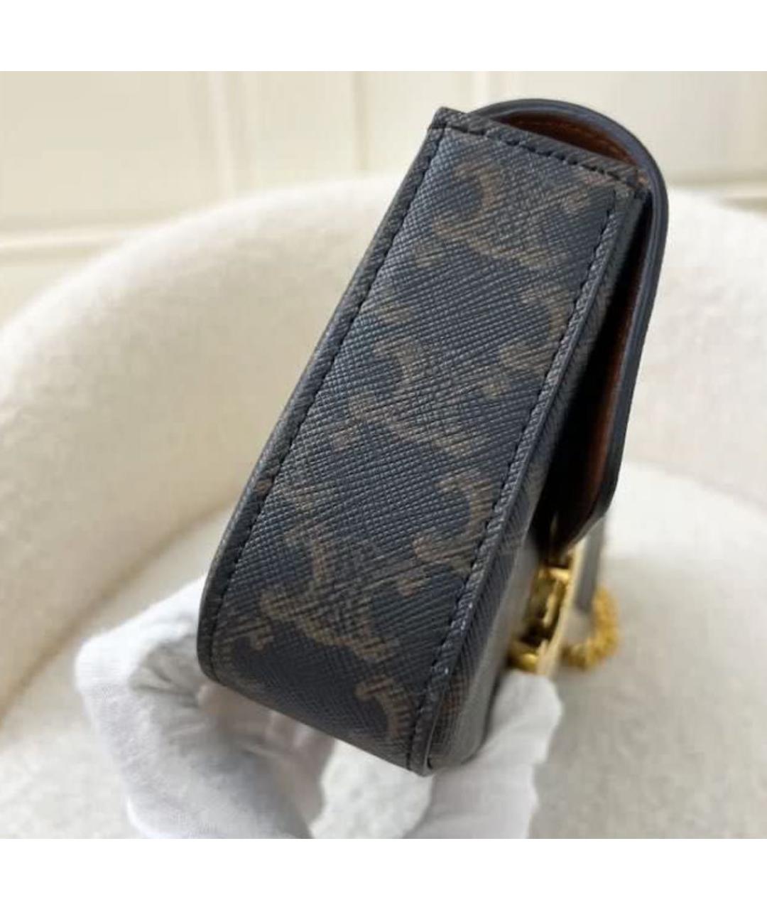 CELINE Коричневая кожаная сумка через плечо, фото 2