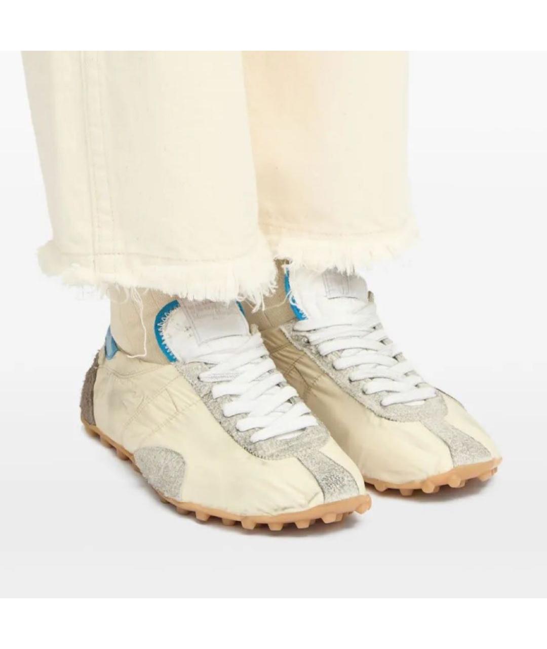 MAISON MARGIELA Бежевые синтетические кеды, фото 5