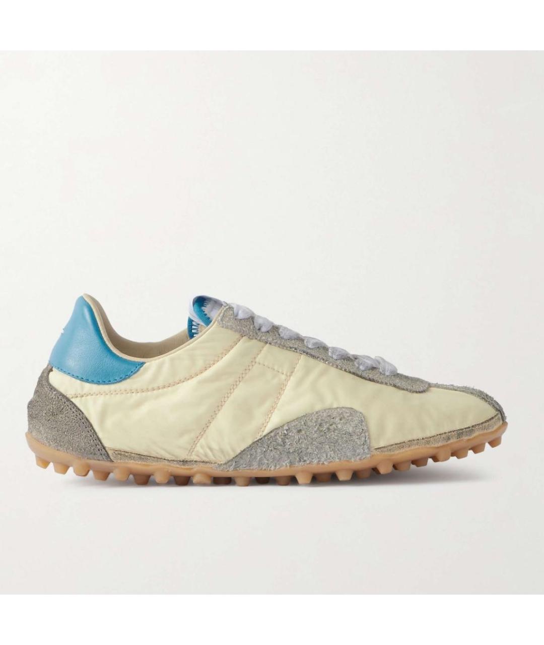 MAISON MARGIELA Бежевые синтетические кеды, фото 6