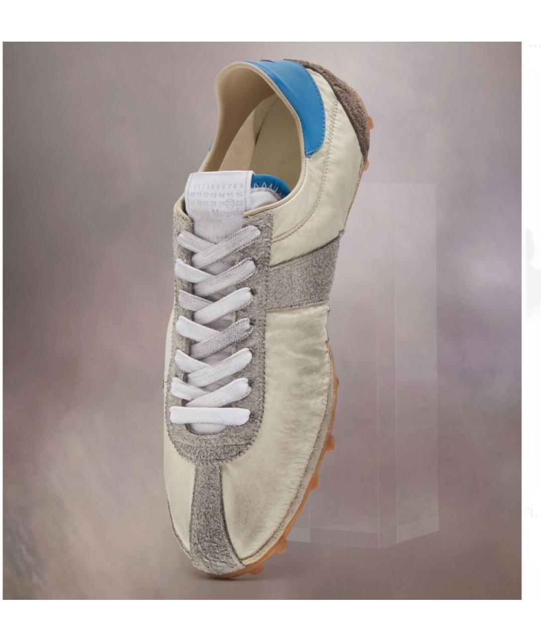 MAISON MARGIELA Бежевые синтетические кеды, фото 2