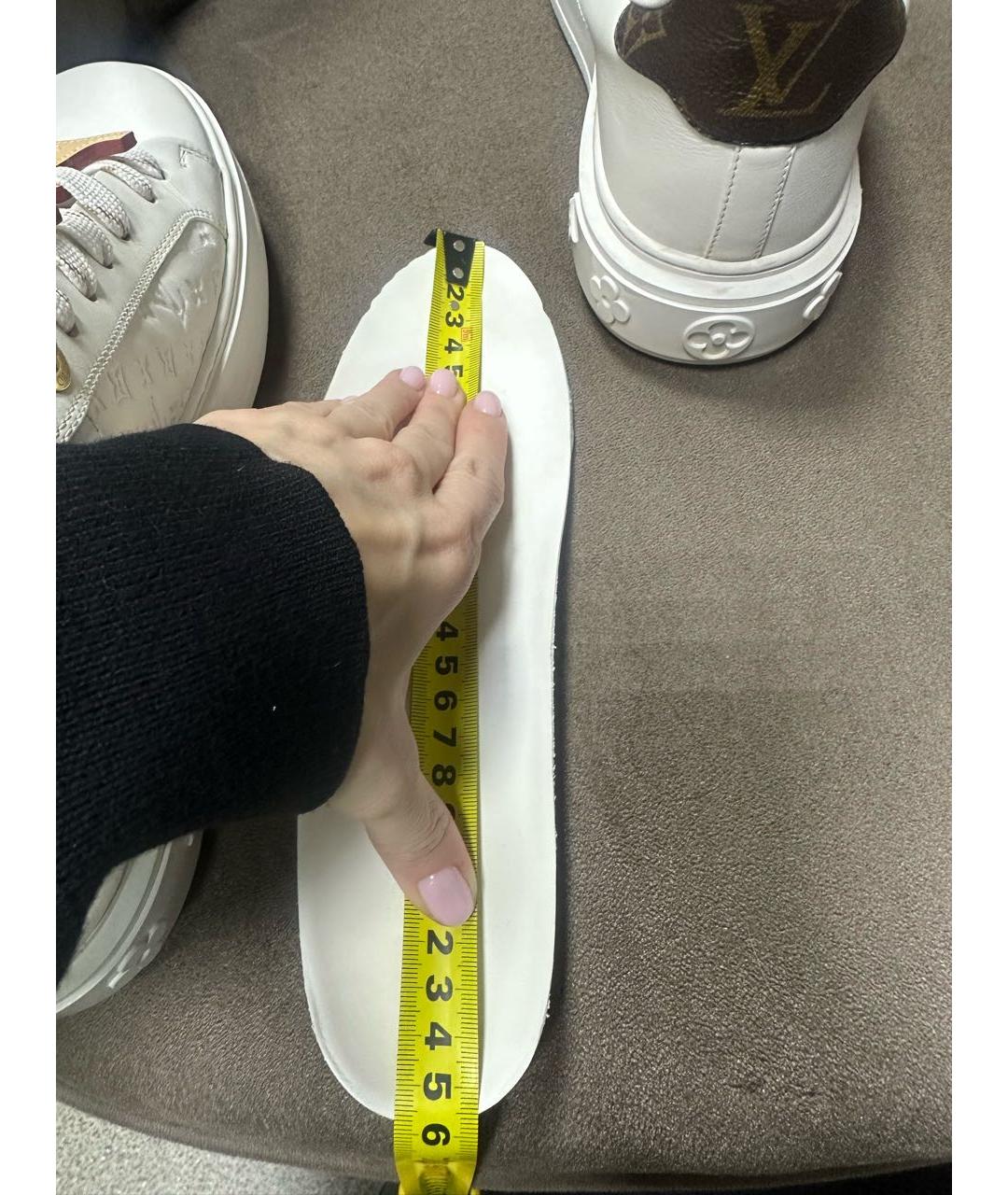 LOUIS VUITTON Белые кожаные кроссовки, фото 6