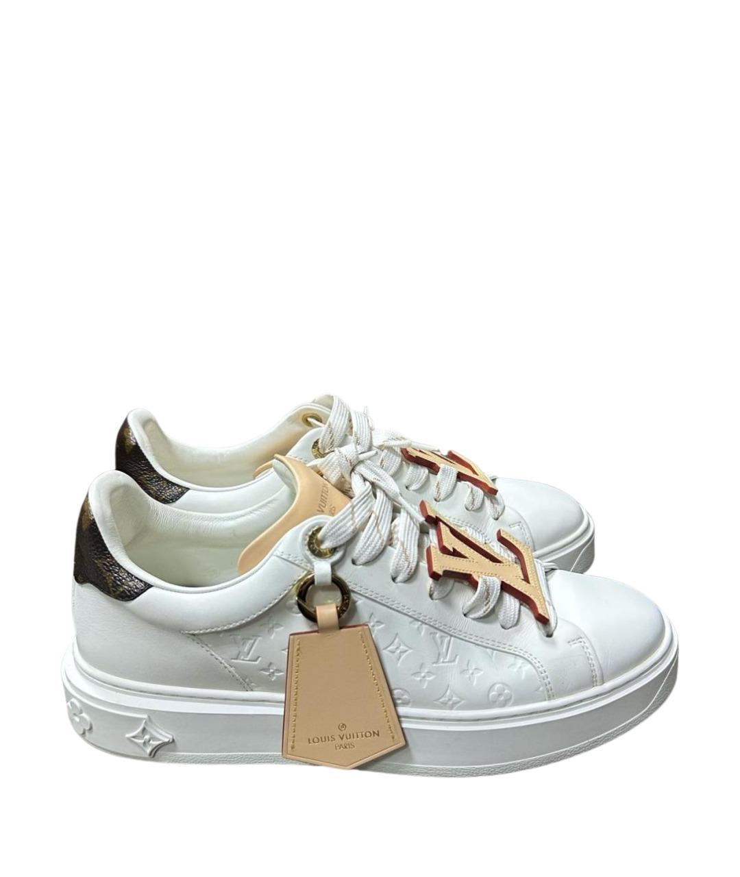 LOUIS VUITTON Белые кожаные кроссовки, фото 1