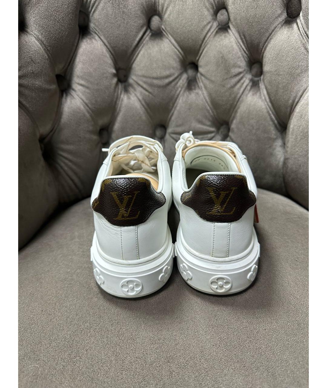 LOUIS VUITTON Белые кожаные кроссовки, фото 3