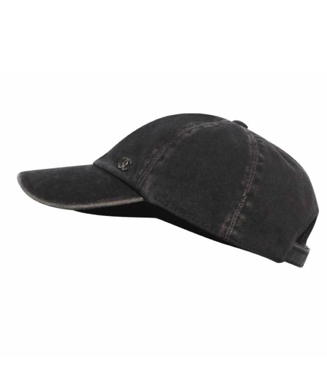 CHANEL Черная хлопковая кепка, фото 1