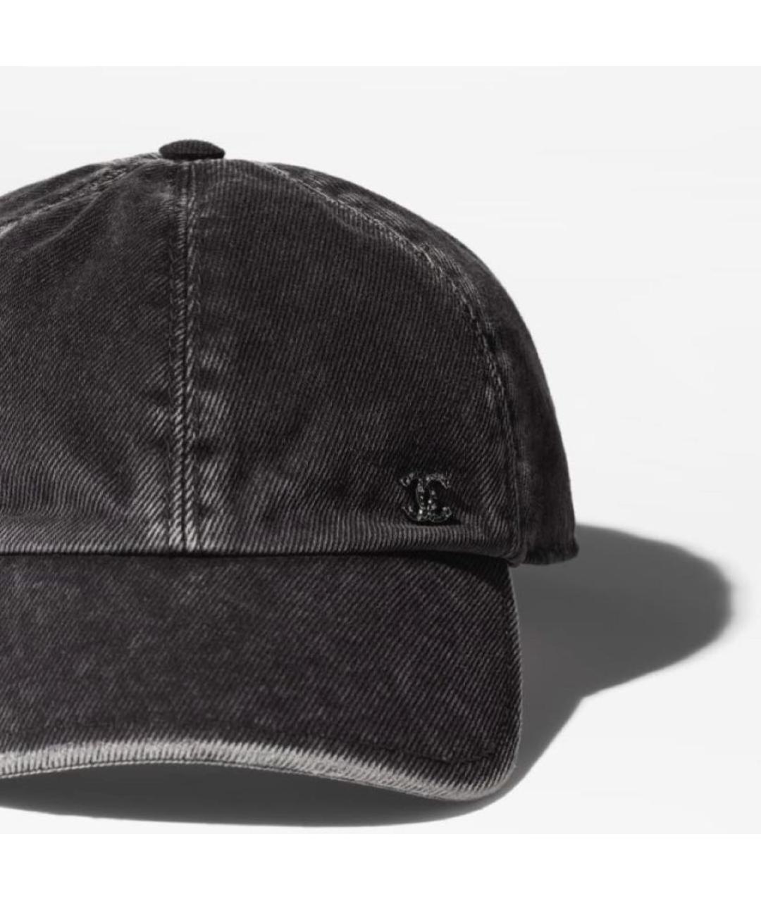 CHANEL Черная хлопковая кепка, фото 2