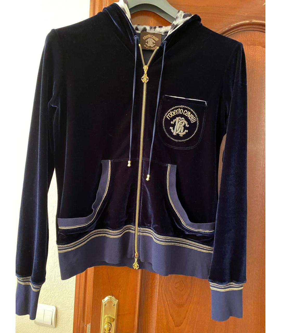 ROBERTO CAVALLI Фиолетовый велюровый спортивные костюмы, фото 7