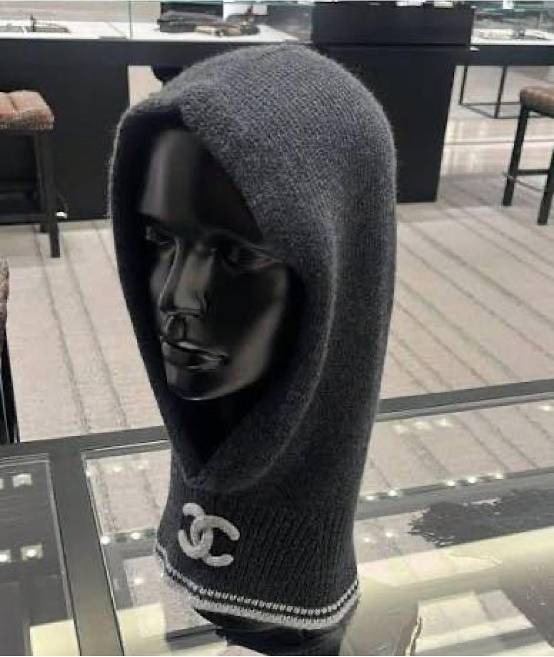 CHANEL Серая кашемировая шапка, фото 2