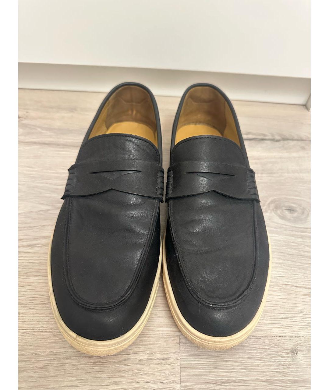 BRUNELLO CUCINELLI Черные кожаные лоферы, фото 2