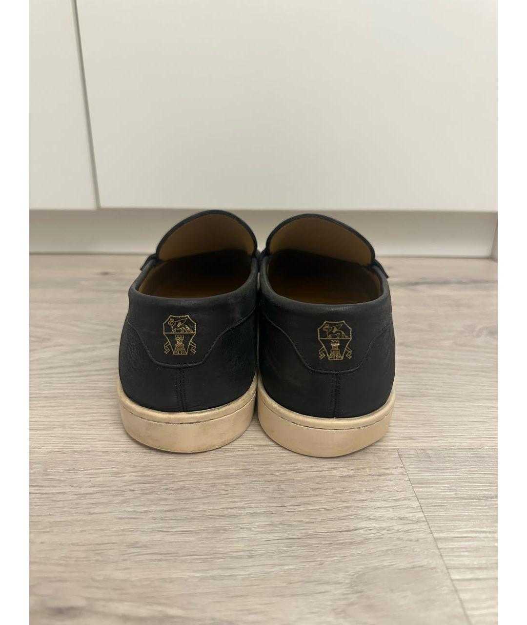 BRUNELLO CUCINELLI Черные кожаные лоферы, фото 3