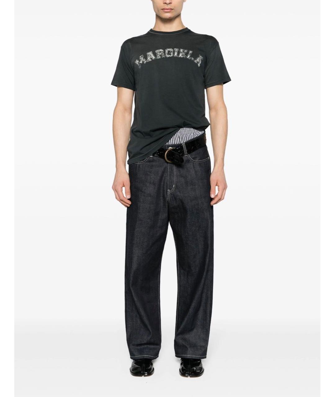 MAISON MARGIELA Черная хлопковая футболка, фото 4