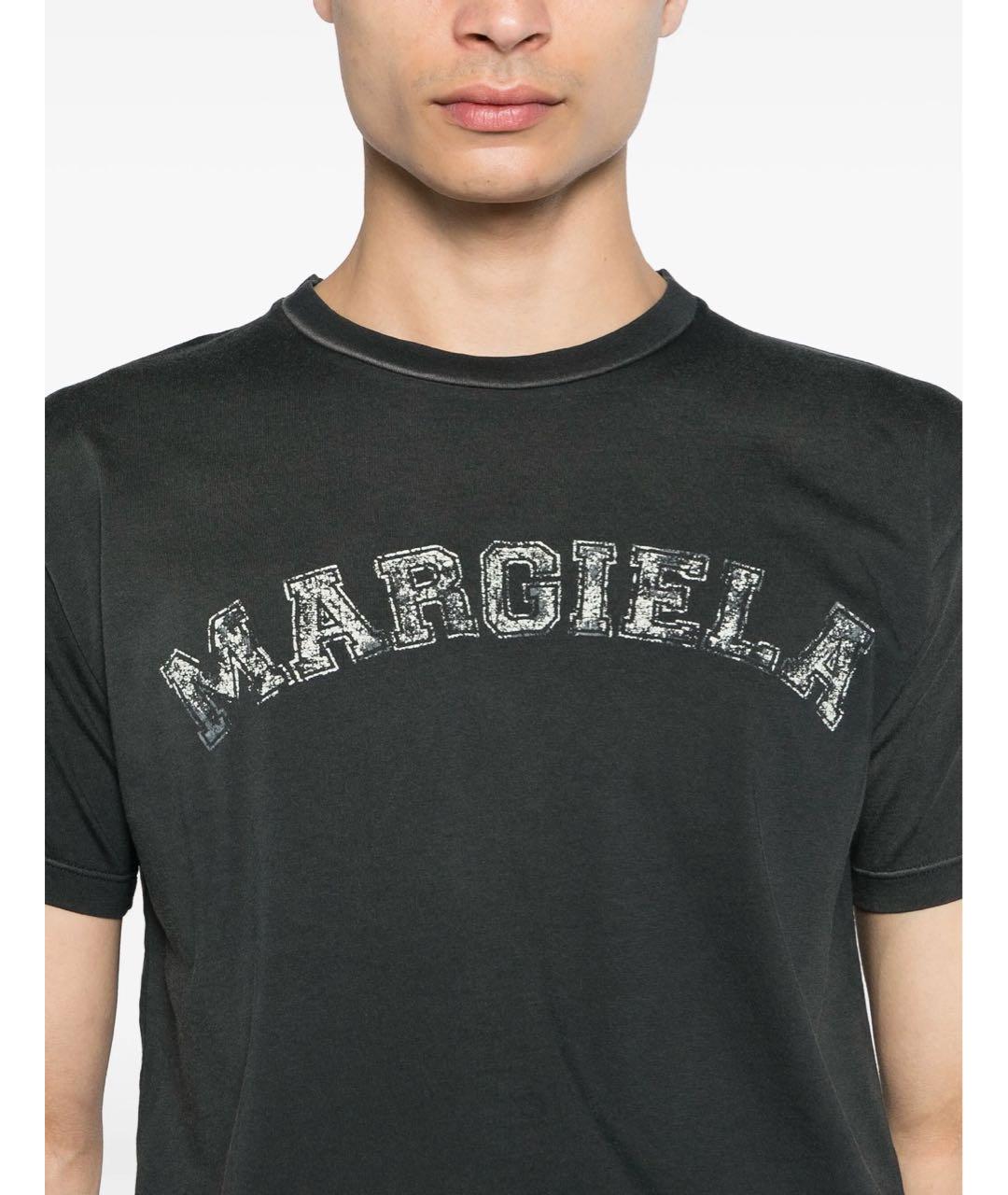 MAISON MARGIELA Черная хлопковая футболка, фото 5