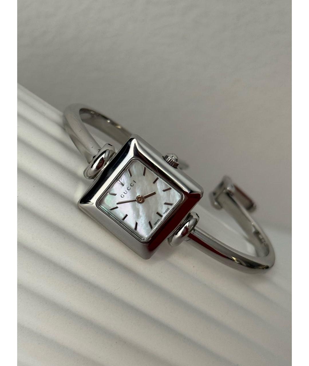 GUCCI Серебряные стальные часы, фото 3