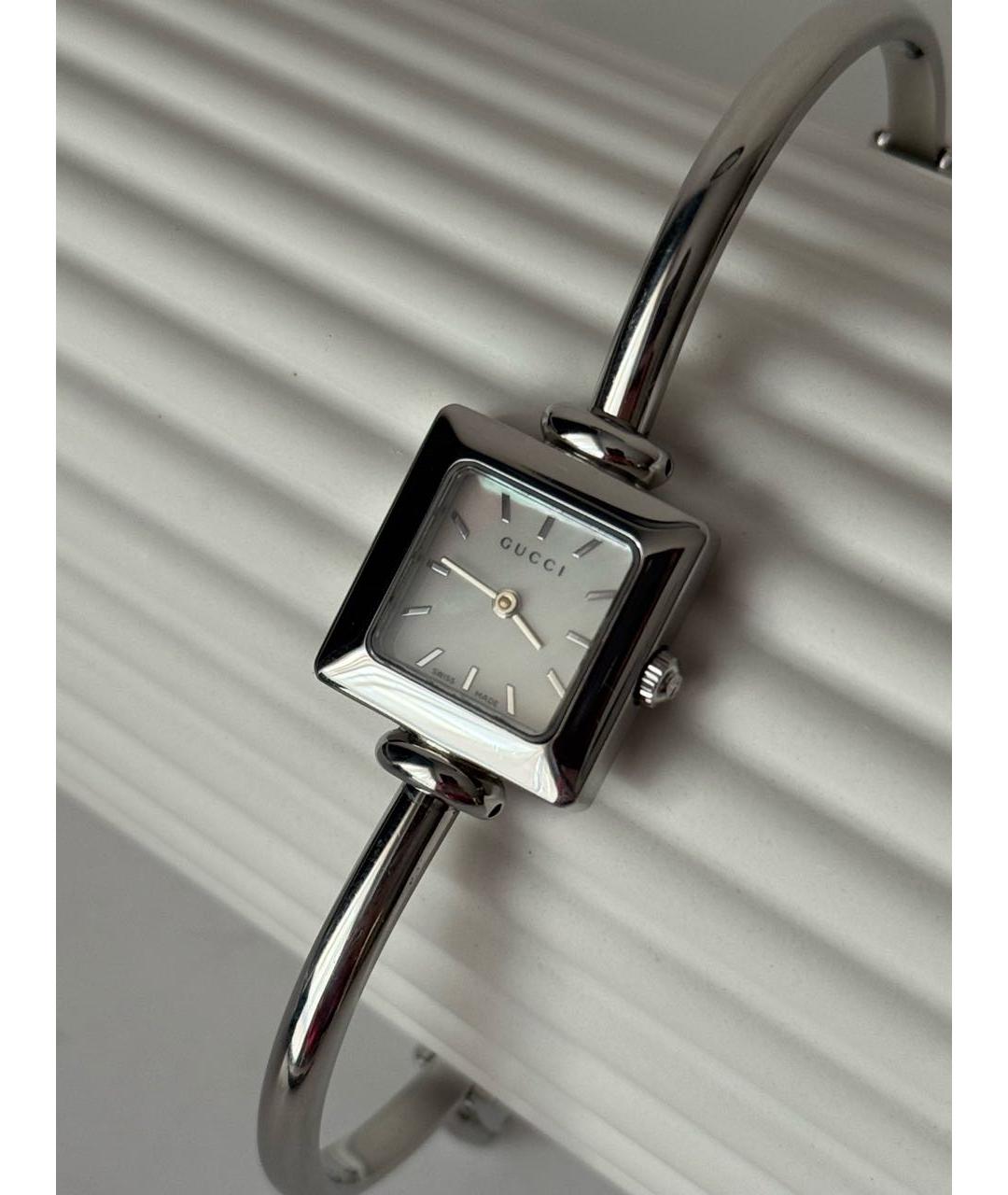 GUCCI Серебряные стальные часы, фото 2