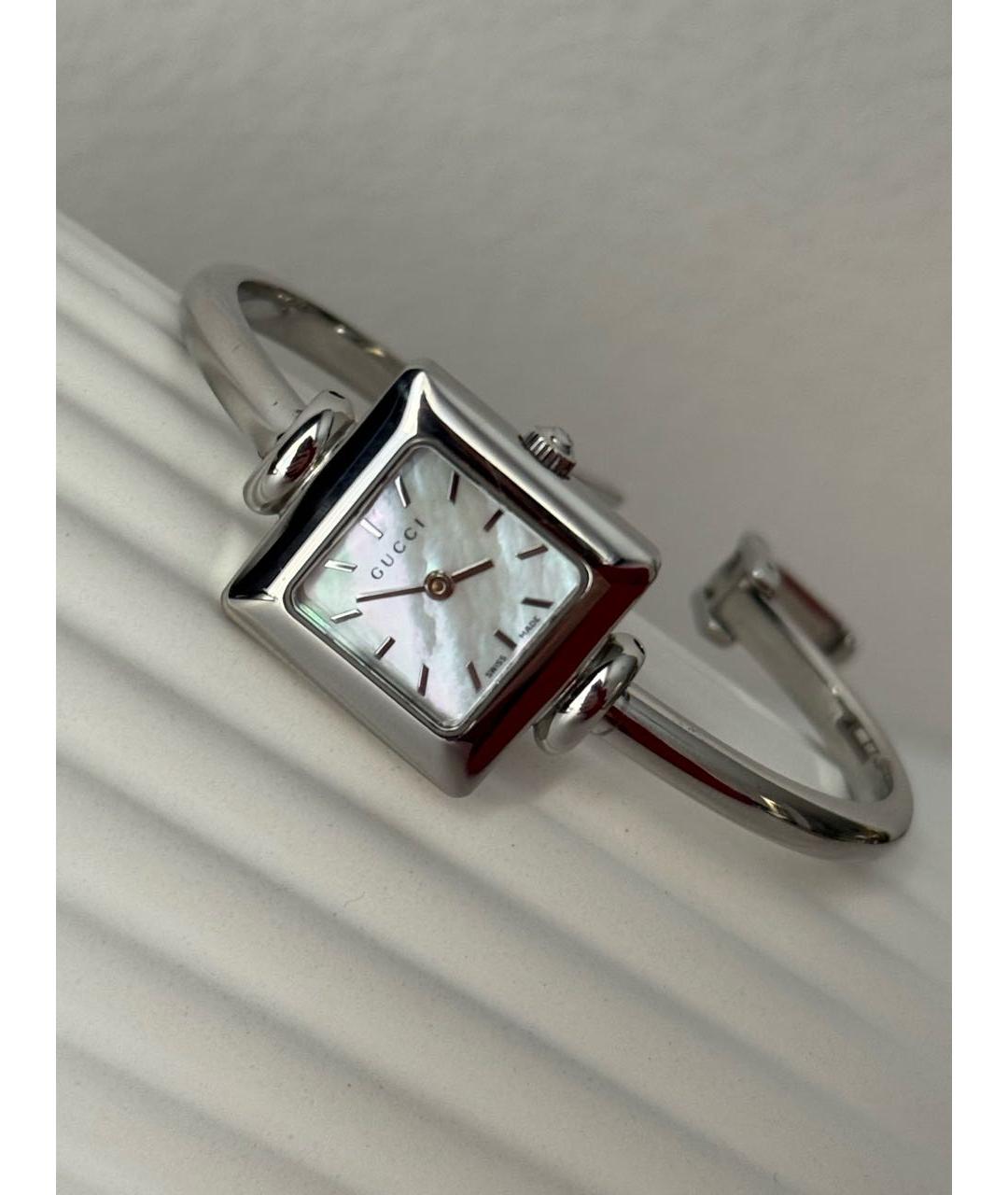 GUCCI Серебряные стальные часы, фото 5