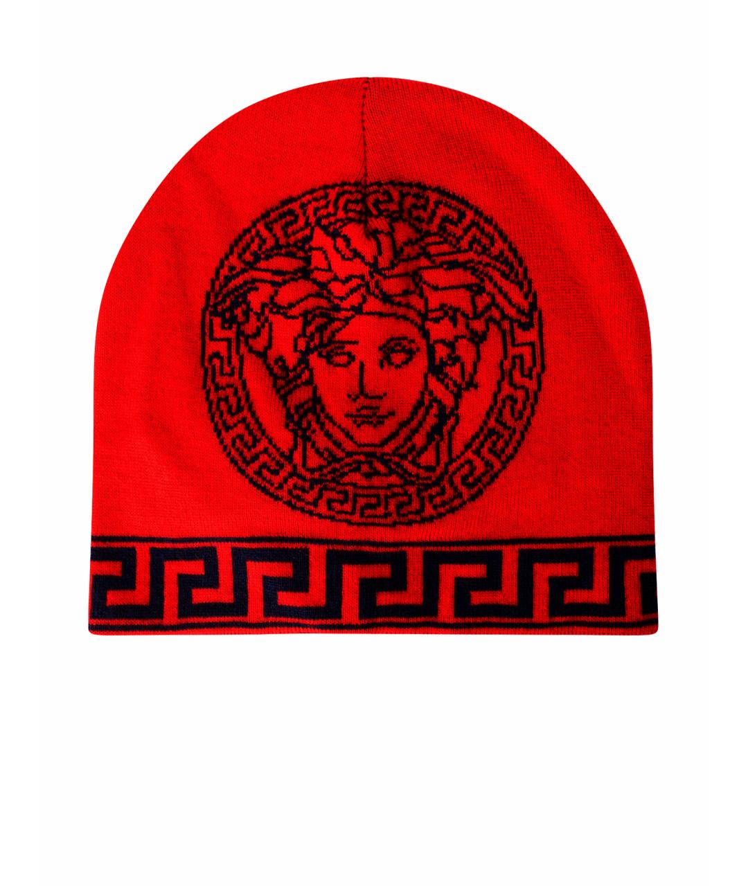 VERSACE Красная шерстяная шапка, фото 1