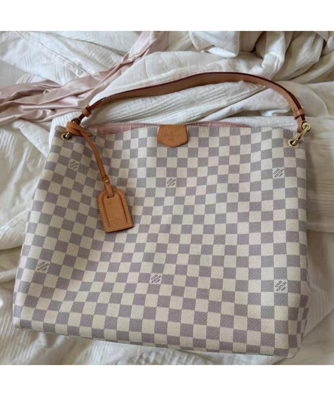 LOUIS VUITTON Белая сумка с короткими ручками, фото 2